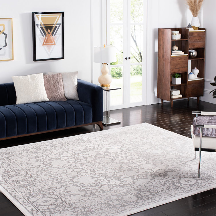 Laurel Foundry Modern Farmhouse Calidia Floral Light Gray/Cream Area